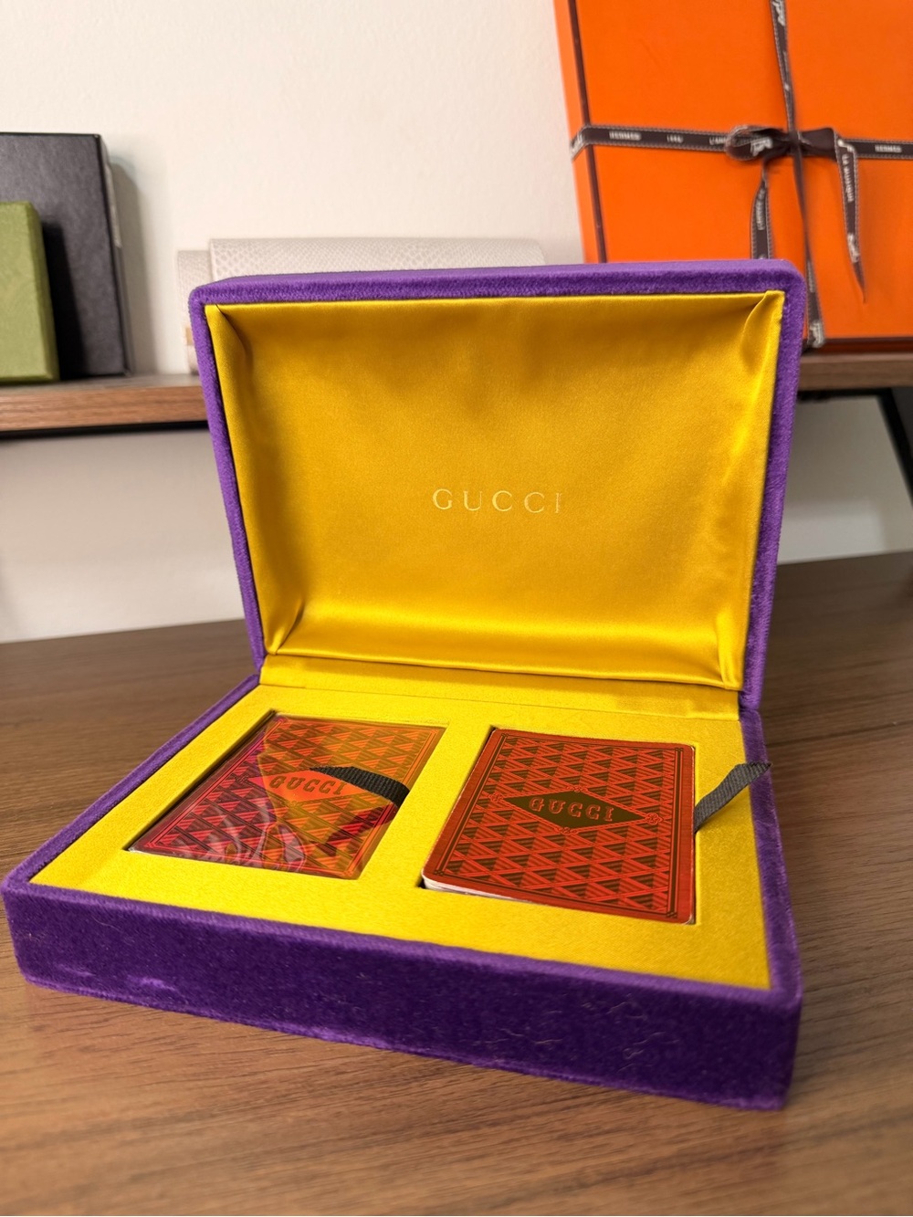 AUTHENTIC - Rare Find - Gucci Playing Card Box W/ Cards